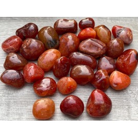 Wholesale Carnelian Pebble, Large Carnelian Tumbled Stone, Natural Polished Carnelian Crystals, Carnelian Palm Stone, Carnelian Healing Crystals (Carnelian, 0.25 Pound)