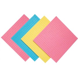 PaperlessKitchen - Paño de limpieza de celulosa respetuoso con el medio ambiente y toalla de papel alternativa es lavable, reutilizable y biodegradable para la limpieza del hogar y la cocina - 4 unidades