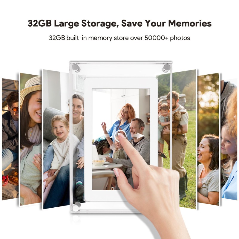 PiPivision 5 Inch Acrylic Digital Picture Frame with HD Touchscreen