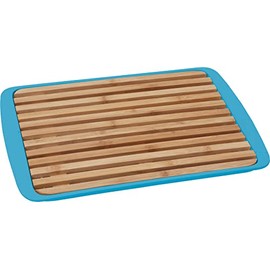 BRUNNER 0830056N.C30 2-in-1 Chopping Board Bamboo and Melamine Breadboard Light Blue 36 x 24 cm