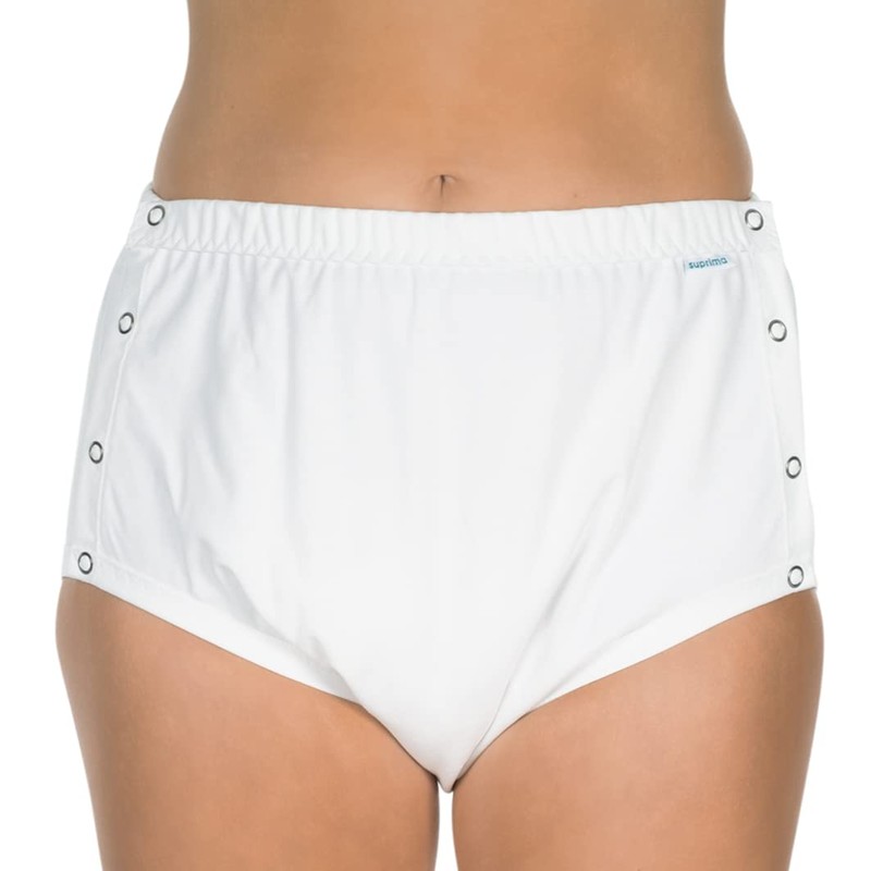 Suprima 1-269-001 Cotton Briefs with Press Studs Size 4850 White