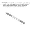 METALLIXITY M4 Thread 50mm Length 20 Pack 304 Stainless Steel