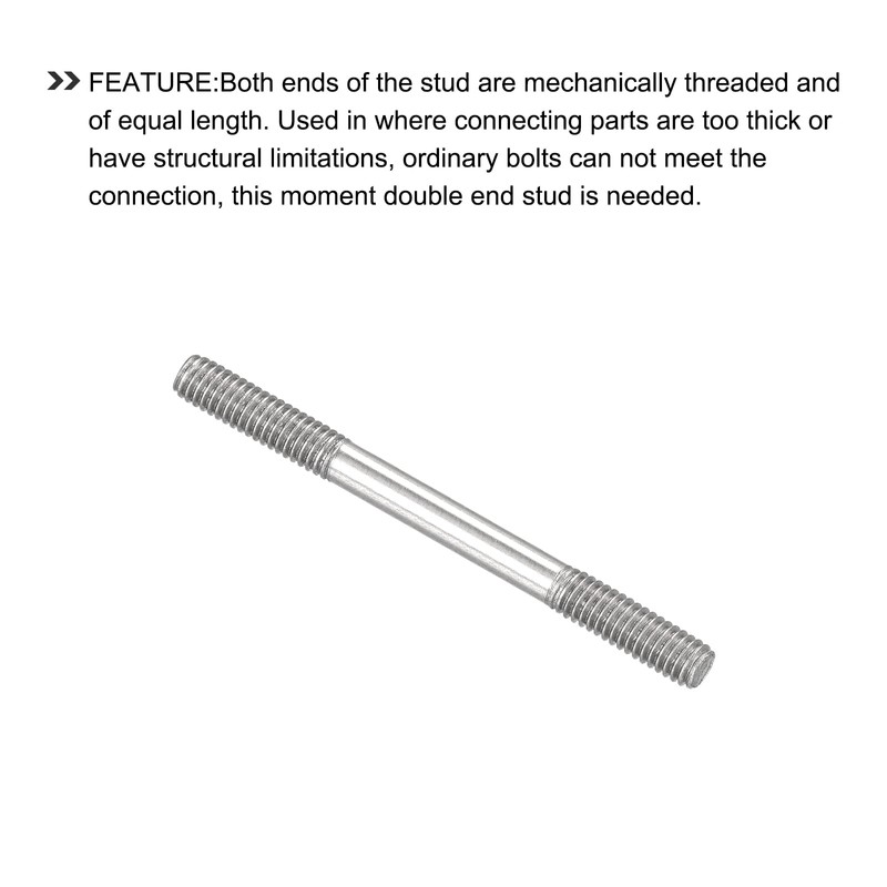 METALLIXITY M4 Thread 50mm Length 20 Pack 304 Stainless Steel