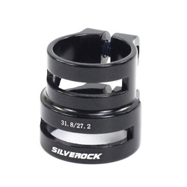 Silverock CNC Dual Size Seatpost Clamp 27.2/31.8mm 31.6/34.9mm for Carbon Post(30.9/34.9mm black