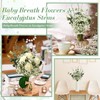 Yunlly Babys Breath Artificial Flowers Faux Eucalyptus Stems Leaves Set