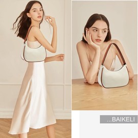 BAIKELI Crescent Shoulder Bags for Women Small Shoulder Purse Handbag Retro Classic Clutch Hobo Tote Bag Underarm Purse