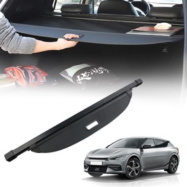 PACEWALKER Retractable Cargo Cover for Kia EV6 Rear Trunk Organizer Waterproof Trunk Security Cover Privacy Shield Shade Screen for 2022 2023 2024 Kia EV6(Leather)