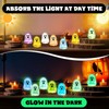 100PCS Halloween Mini Ghosts Figures Resin Ghost Figurines Glow in
