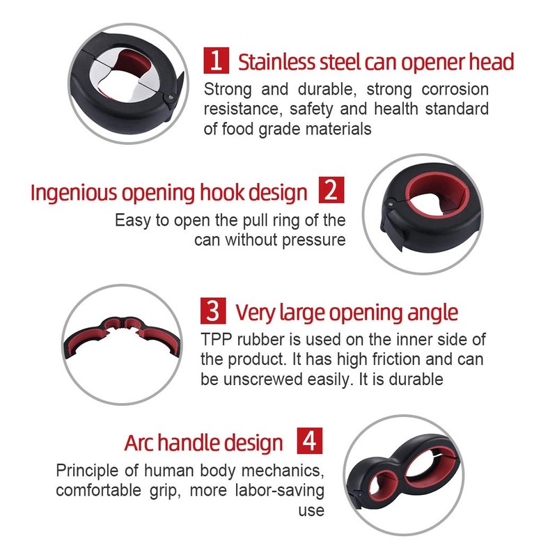 Multi Bottle Opener,2 Pieces Multi Bottle Can and Jar Grip