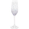 Maturi Hand Painted Blue Dots Champagne Flute 220ml Gift Boxed
