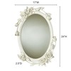 Touch of Class Rose Melody Antique White Wall Mirror