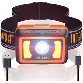 Rechargeable Headlamp – 350 Lumens LED Headlamp Flashlight, IPX7 Waterproof, Ultra Comfortable, Adjustable for Running & Camping, Tactical Use with Dual Modes, Lightweight & Durable, Fast USB Recharge