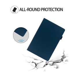 Case for Doogee T40 Tablet PC 11 inch Android 14 Upgraded Version 2024，Premium Leather Business Folio Stand Cover with Hand Strap for Tablet,Darkblue.