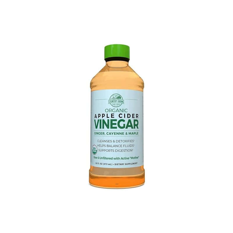 Country Farms Organic Apple Cider Vinegar With Ginger, Cayenne &