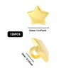 eMagTech 120Pcs Plastic Star Buttons Decorative 3mm Aperture DIY Golden