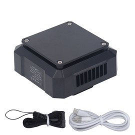 Waist Clip Fans Mini USB Rechargeable 4000mAh Battery Strong Wind 3 Wind Speed 2 Way Use Portable Fans for Work Hiking Black