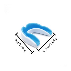 Kids Mouth Guard for Sports, 2 Packs Boys Girls EVA Food Grade Mouthguard Breathable Teeth Braces for Soccer Boxing Hockey Basketball Taekwondo Karate Wrestling（Red, Blue）