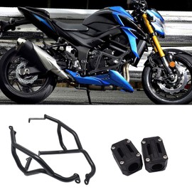 Midimttop Engine Bumper Guard Crash Bar Protection Frame Sliders compatible with Su-zu-ki GSX-S 750 GSXS 750 G-SXS750 2017 2018 2019 2020 2021 2022 2023