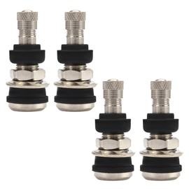 GAOLAOSY 4PCS TR416 Metal Valve Stems Outer Mount Fit, High-Pressure Brass Rubber Clamp-in Car Tubeless Valves, 1-1/2" Long Auto Tire Valve Stem for 0.453" and 0.625" Rim Holes