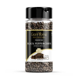 GranAroma Whole Black Peppercorn, 4 oz, Pepper Grinder Refill, Versatile Spice