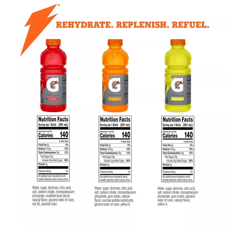 Gatorade Thirst Quencher Sports Drink, Variety Pack, 20oz Bottles, (12