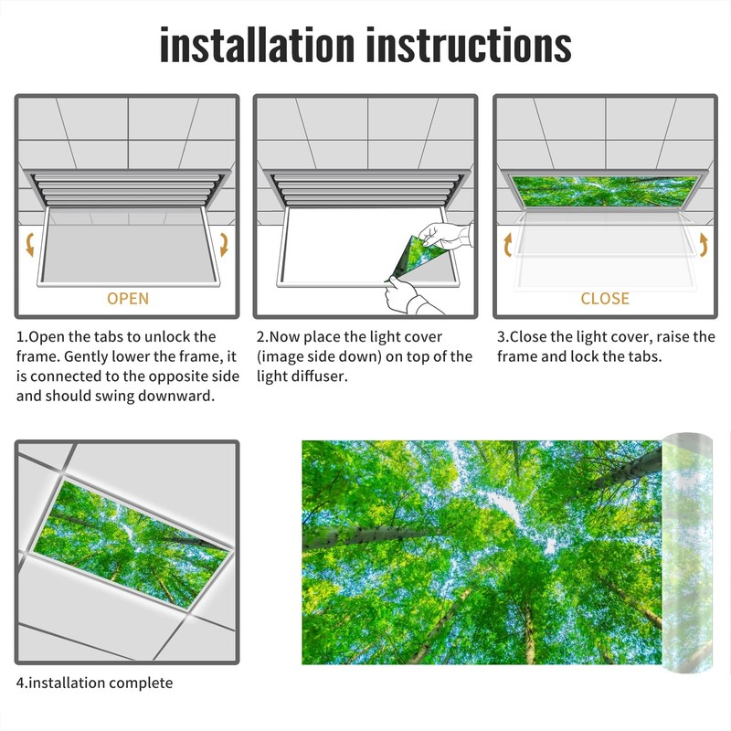Fluorescent Light Covers for Classroom Office - Eliminate Harsh Glare
