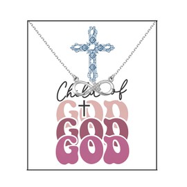 Lywjyb Birdgot Baptism Gift Child of God Religious Necklace Jewelry First Communion Gift for Sister Women (Child of ne CA)