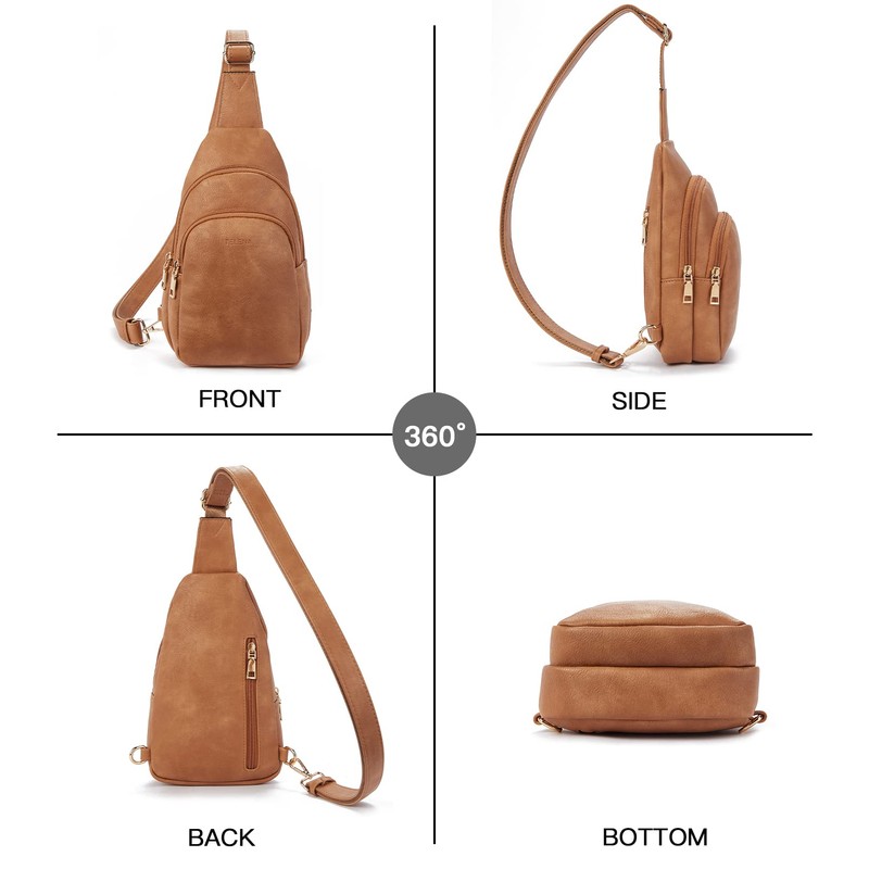 Telena Sling Bag for Women Leather Fanny Pack Crossboday Bags