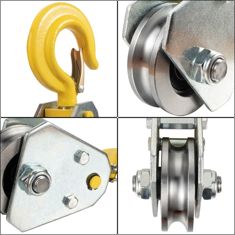 SHINICO 3Ton Pulley Hook Heavy Duty Pulley Lifting Block Hoist