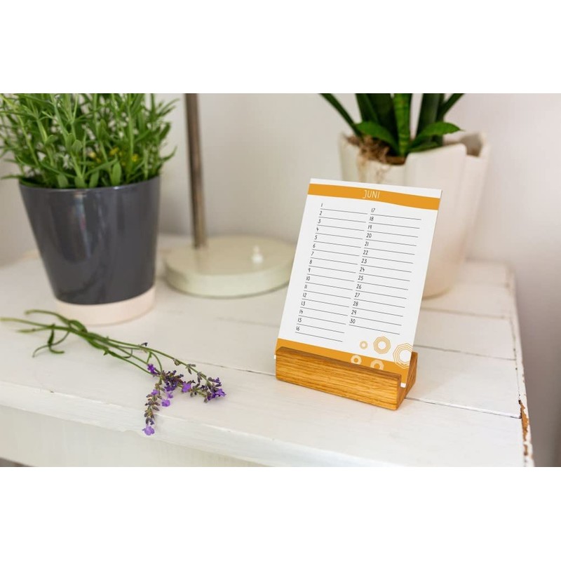 klotzaufklotz Desk Calendar Oak Birthday Pattern