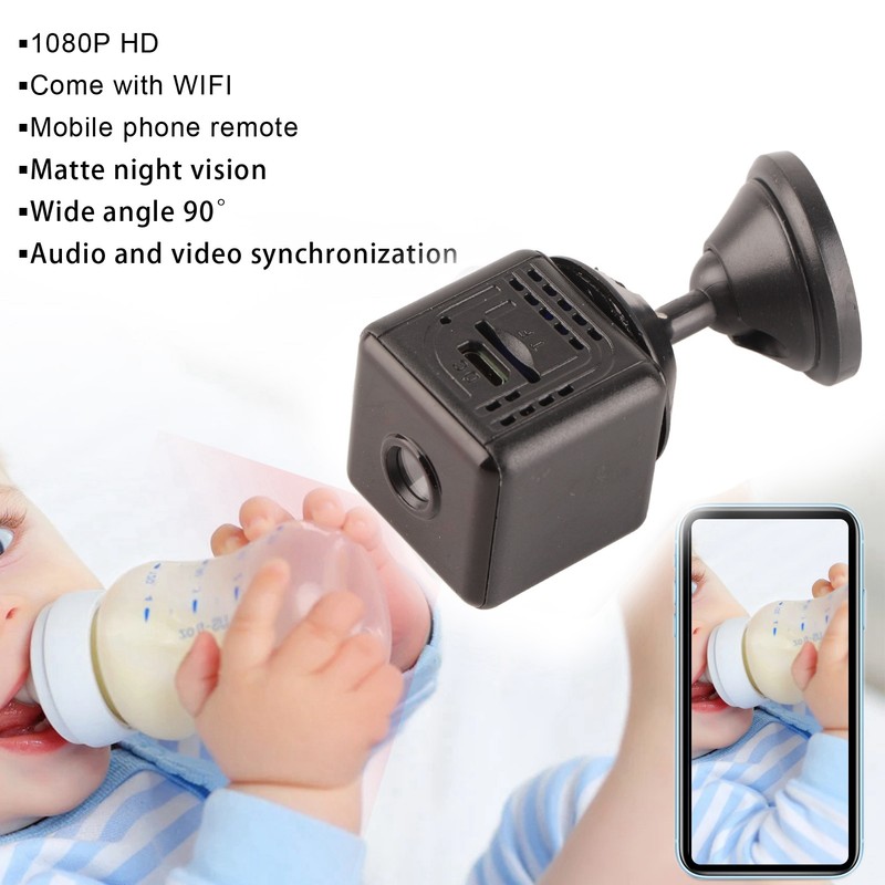 Wireless Mini Cube WIFI Camera No Light Night Vision Silent