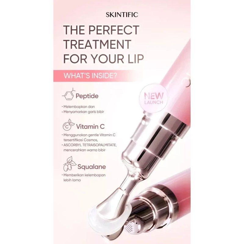 SKINTIFIC Péptido Suero Labial Nutritivo Tratamiento Iluminador 6,5 ml -ENVÍO