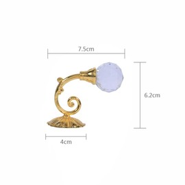 Pack of 2 Crystal Curtain Holders, Wall Mounted Curtain Tieback Hooks, Transparent Curtain Tiebacks, Clothing, Towel Holder Sets (Copper)