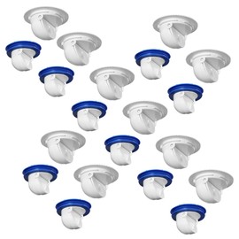 Genérico FLEXIMATIC | Kit de 10 Válvulas Check Anti-olores Universal (2590) para Coladeras, 2 Tamaños, Blanco y Azul, 12-18 L/min