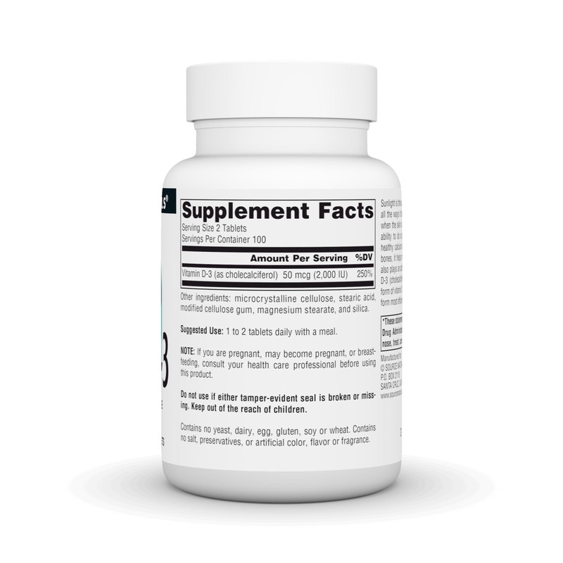 Source Naturals Vitamin D-3 Supports Bioactve Form for Bone &