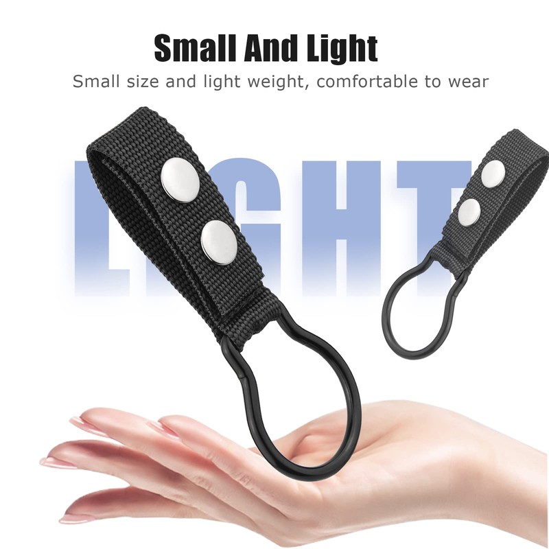 UIInosoo Nylon Dual Snap Clip Flashlight Ring Holder for Duty