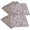 Macosa UMEN192 Set of 6 Microfibre Cloths Taupe with Pattern