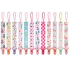12 Pack Pacifier Clips with Strap 25.5cm - Premium Polyester