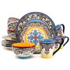Euro Ceramica Zanzibar Collection 16 Piece Dinnerware Set Kitchen and