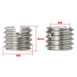 Thread ADAPTERS FMHXG 6PCS M8x1.25mm 8MM Male to M6x1mm 6MM Female Threaded Reducer Female Screw Sleeve Conversion Nut