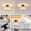 BUXVRCS Semi Flush Mount Modern Chandelier, Crystal Ceiling Light Fixture,