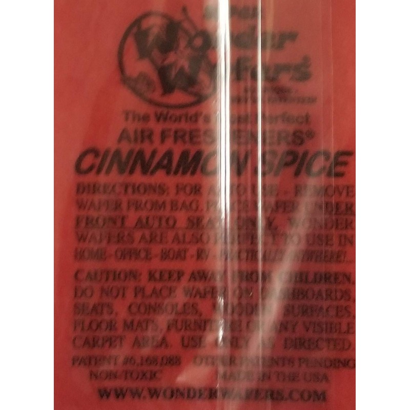 Wonder Wafers 25 CT Individually Wrapped Cinnamon Spice Air Fresheners