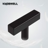 KNOBWELL 6 Pack Black Stainless Steel Drawer Knobs and Pulls,
