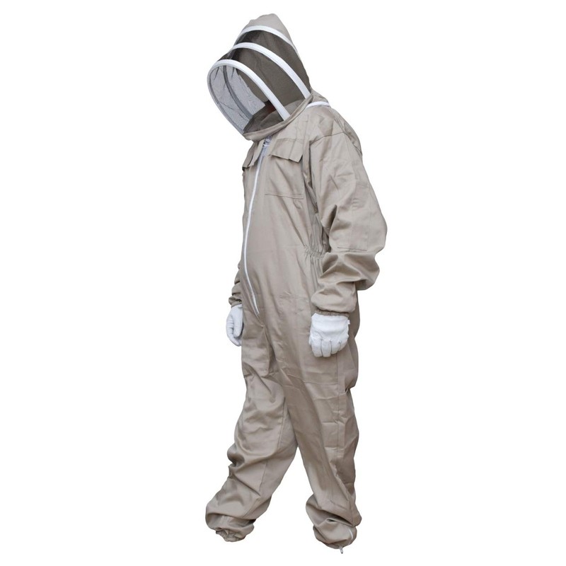 MS Bee Suit Cotton Beekeeper Suit with Fencing Veil One