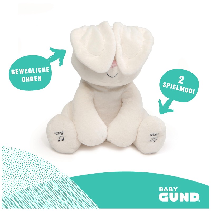 Gund Flappy The Elephant Singing and Talking – German, flora,