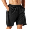 HMIYA Men's Sports Shorts Quick Drying Shorts with Zip Pocket,