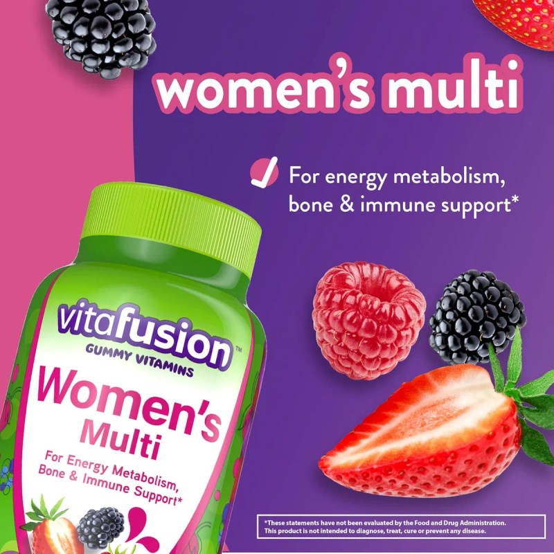 Multivitaminico Para Mujer Vitafusion Sabor Bayas 150gomitas