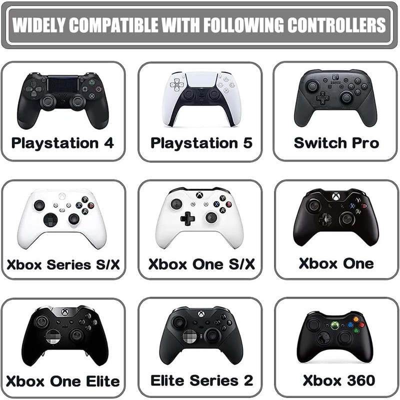 8 Pack Precision Aim Assist Rings,3 Resistance Levels Anti-Slip Thumbstick