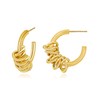 Surrounded Forest Gold Hoop Earrings Gold Knot Earrings for Women,Hypoallergenic