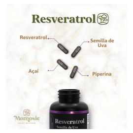 Resveratrol  Niacina B3 60 Cps  Suplemento Natural  Apoyo Celular Diario  Ingredientes de Alta Calidad  Vitalidad y Bienestar  Sin Aditivos           